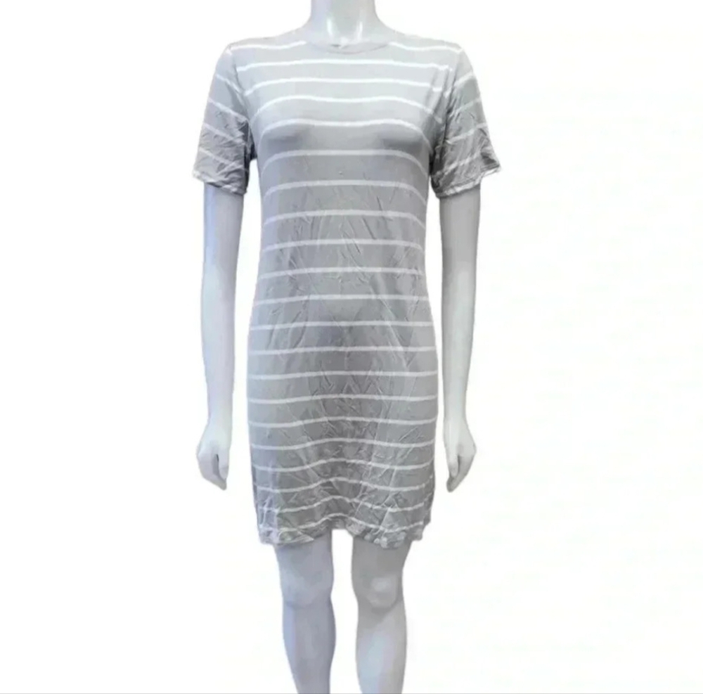 BCBGeneration TShirt Dresses 1 Solid Blue & 1 Grey/White Striped Women's medium - Picture 16 of 16